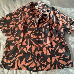 A New Day women’s S button up short sleeve shirt